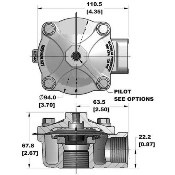 FLY/AIRWOLF RCAC25T4 K2546 AG8113901 Shockwave 4 Series New type 1" Pulse jet Valves