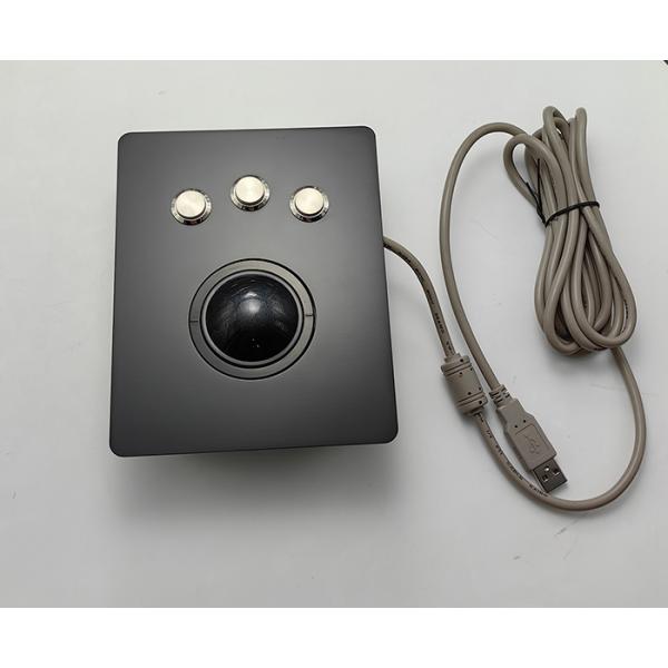 black marine trackball computer mouse with 50.mm optical laser pointing device