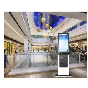 Crtly 27 Inch Touch Screen Card Reader With Cash Recycler Utility Bill Outdoor