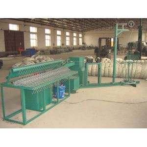 Blue And Green Full Automatic Chain Link Fence Machine For Double Wire And