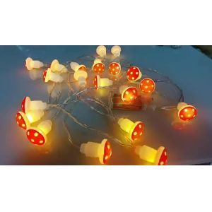 Mushroom String Lights LED 8 Modes Battery Powered Fairy Lights for Girls