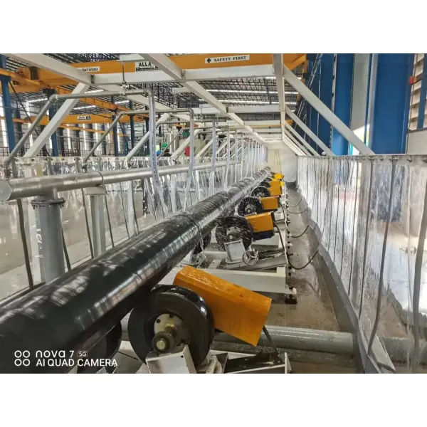 Complete 3PE Coating Line with PLC Fully Automatic Control, Eco-Friendly Powder Recovery, and Customizable Layout for Steel Pipe Anti-Corrosion