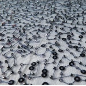 China Shining sequins and Beaded Lace Fabric for ladies garment on sale