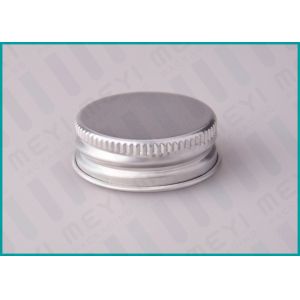 38mm Matt Silver Screw Top Caps / Metal Sealed Bottle Lids For Food Packaging
