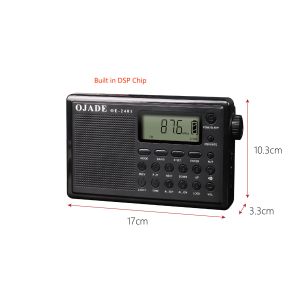 Portable AM FM Radio Receiver Multi-functional rechargeable with Bluetooth and