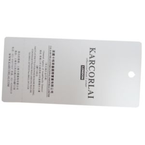 Purple Coated / Matte Paper Printed Clothing Hang Tags With Customized Logos