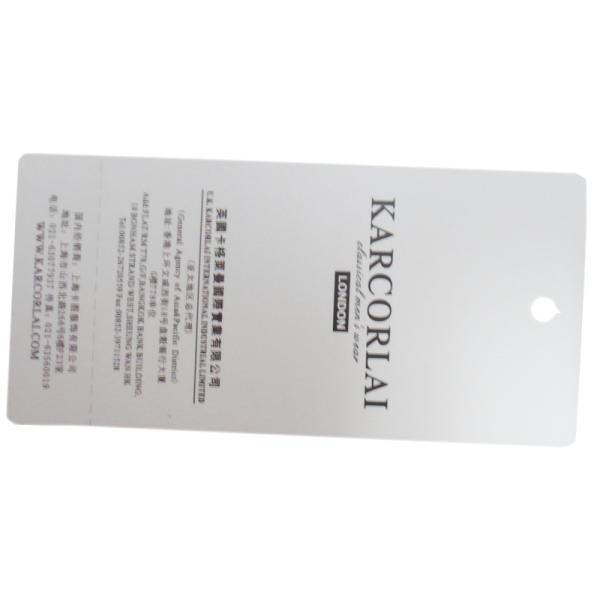 Purple Coated / Matte Paper Printed Clothing Hang Tags With Customized Logos