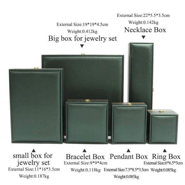 Custom Logo PU Leather Storage Box 6 Colors Ring Packaging Box