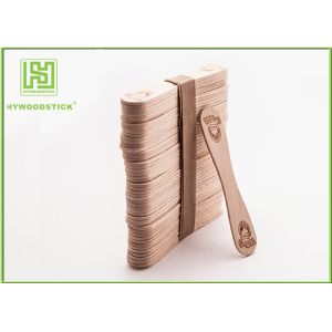 China Small Wooden Tasting Spoons , Thin Crafts Using Popsicle Sticks FSC Certificated on sale