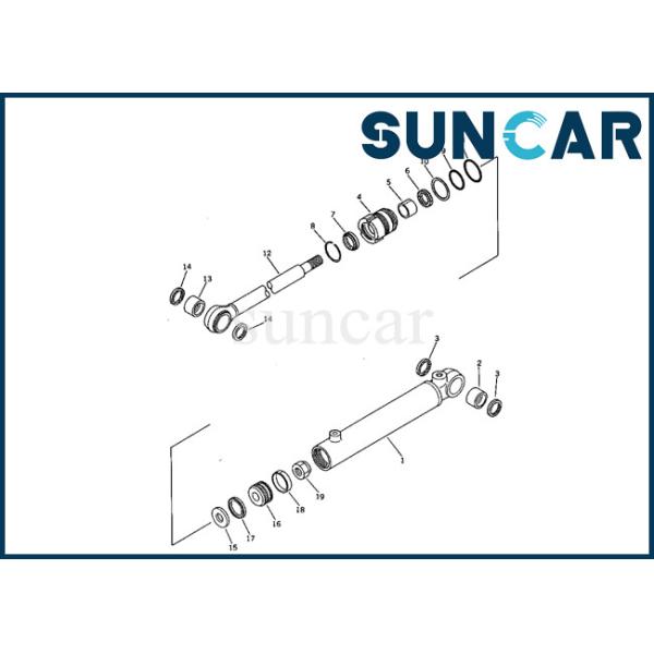 Quality 707-00-50640 Swing Cylinder Service Kit Komatsu PC05-5 Repair Seal Kit For Mini Excavator wholesale