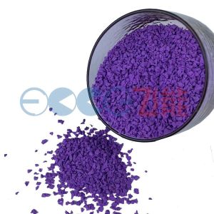 Outdoor Soft Artificial Grass Granules Purple EPDM