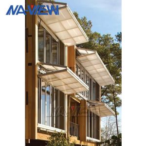 Soundproof Fold Up Porch Windows 6063 Aluminum Vertical Bifold Window