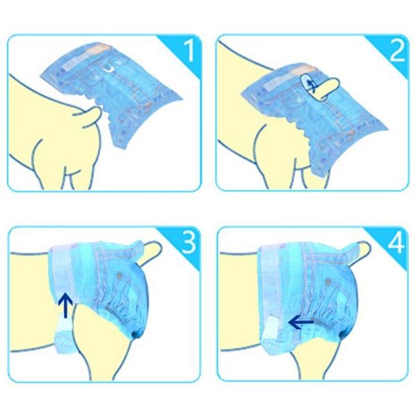 ISO9001 A Grade Non Woven Topsheet Disposable Pet Diapers For Dogs