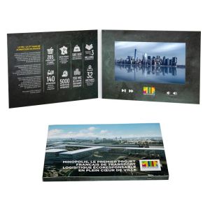 Factory supply Custom 7 inch lcd HD video invitation card video brochure or