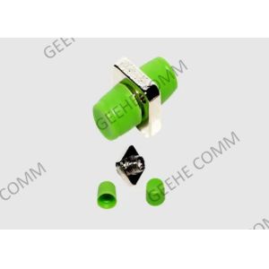 China Green Color Multimode Fiber Optic Adapter FC-FC With Rectangular Flange on sale