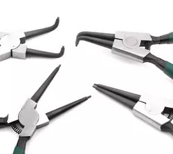 Heavy Duty External Straight Circlip Pliers Inside Bent Jaw For Ring Remover