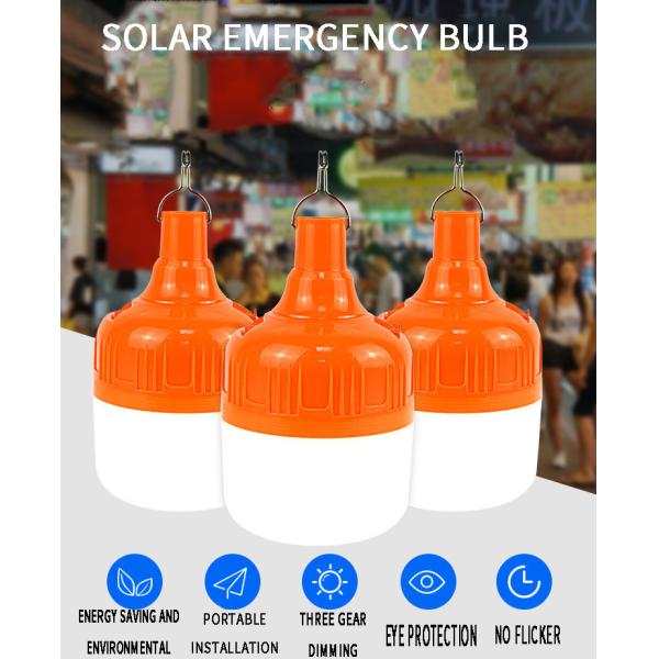 Outdoor Waterproof Solar LED Bulb 20W 50W Remote Control E27 Rechargeable