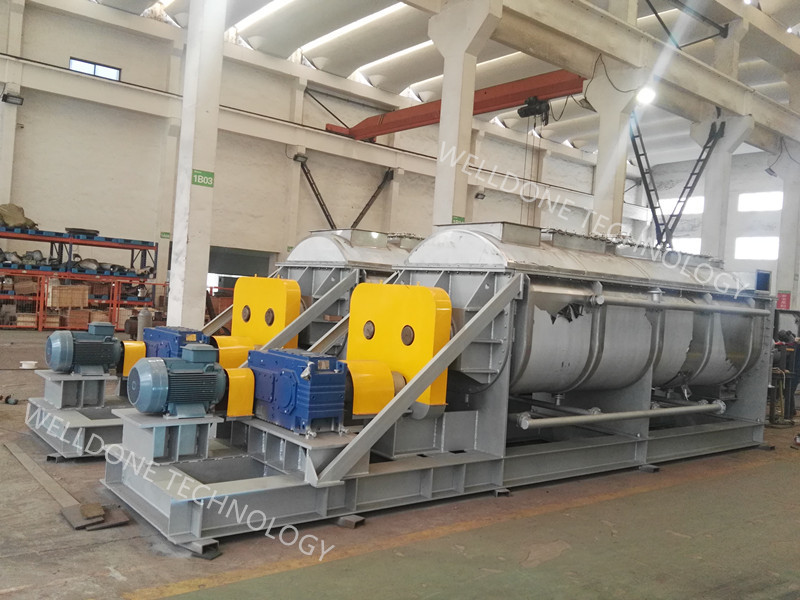 Titanium Automatic RVD Rotary Vacuum Paddle Dryer With compact structure