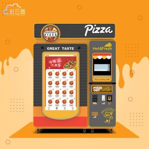 Cheap Tech Pizza Vending Machine with 55 Inch Touch Screen Temperature Range 392-932 Degrees Fahrenheit and 60 Pizzas Capacity for sale