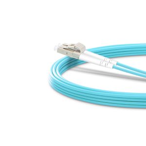 China LC-LC 10G OM4 50 / 125 Fiber Optic Jumper Cable PVC / LSZH for Data Center on sale