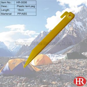 7" or 18cm plastic tent pegs