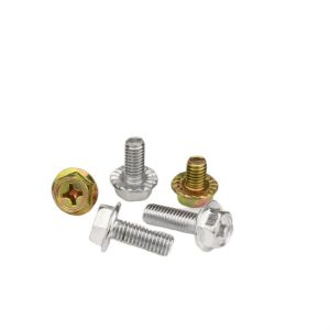 ISO9001 2015 Certified Customized M5-M12 Carbon Steel Galvanized Zinc Hex Flange