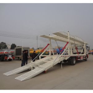 6 Car Capacity Vehicle Car Carrier Hauler Trailer Hydraulic Lifting Double Deck