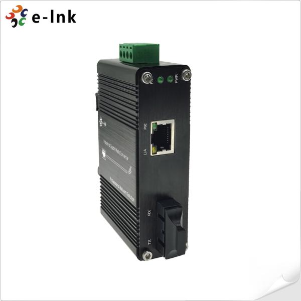 Quality Mini Industrial 100M Fiber to Ethernet 90W PoE++ Media Converter DIN Rail wholesale