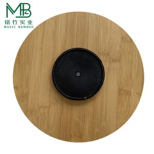 Eco-Friendly Bamboo Cooked Food Tray With Ceramic Plate For Christmas