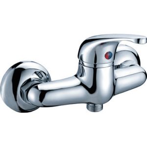 China Contemporary Brass 2 Hole Bathroom Faucet / Chrome Wall Mounted Automatic Shower Mixer on sale