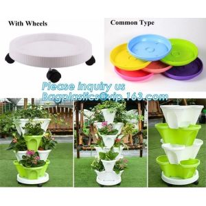strawberry vertical stackable planter plastic garden pots flower pot,PP material