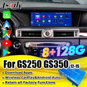 Lsailt Wireless CarPlay Android Interface for Lexus GS200t GS450H 2012-2021 With