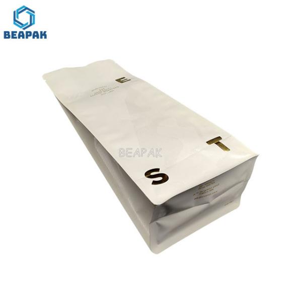 Quality Coffee Valve Sealed Plastic 200g Flat Bottom Pouches wholesale