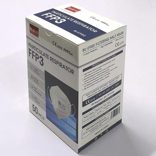 Personal Protection Equipment FFP3 Face Mask CE 0370 , FFP3 Disposable