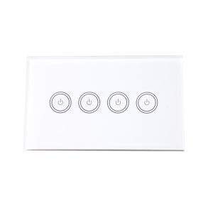 Smart Home Light Switch , Fireproof ABS Plastic Wifi Wall Switch Never Fade
