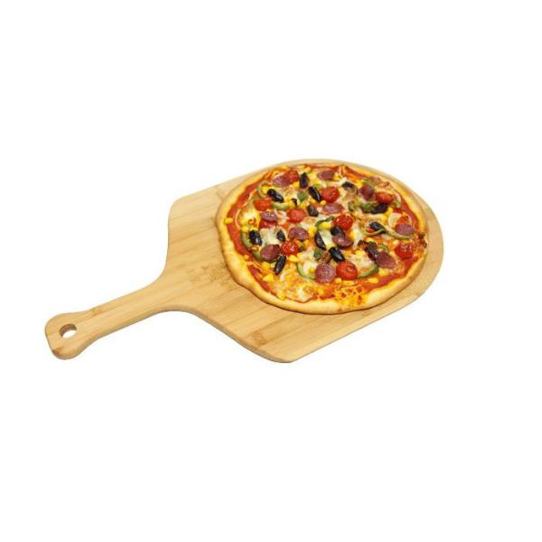 Quality Antimicrobial BAP Free  Large Organic Bamboo Pizza Board with Handle wholesale