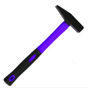 Machinist hammer(XL-0112) with double colors rubber handle and durable powder