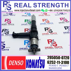 For KOMATSU SAA6D125E excavator PC400-7 PC450-7 injector 6252-11-3100 295050