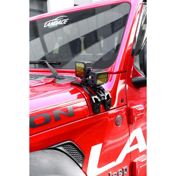 Rust-Resistant Car Windshield Spot Light Mounting Brackets for Jeep JL Aluminum Alloy