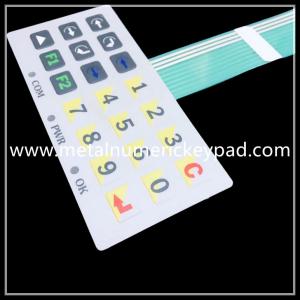 China 2.54 Pitch Industrial Numeric Keypad 2.0mm Membrane Switch Keyboard on sale