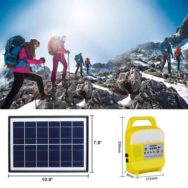 6000mAh Portable Solar Camping Light 2.3kg Indoor Rechargeable Mini 3.7V