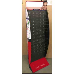 Grocery One Pegboard Display Stand / Metal Plate Freestanding Pegboard Display