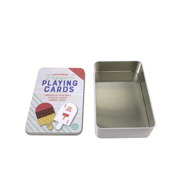 Quality Custom Rectangular Tin Cans Packaging Containers For Hair Clip Game Card wholesale