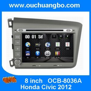 Ouchuangbo Auto Stereo GPS DVD Player for Honda Civic 2012 Multimedia Kit iPod