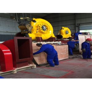 Francis Type 500kw Water Turbine Generator In Hydro Power Plant Yellow Color