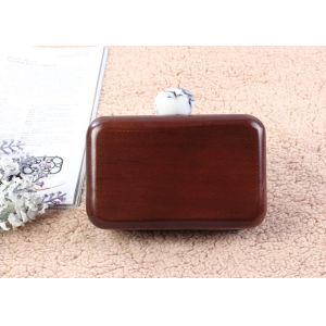 Elegant Ladies Evening Wooden Clutch Bag With Pearl Clasp Style Closure