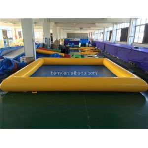 0.9mm PVC Tarpaulin Portable Water Pool 4*4m Yellow And Blue