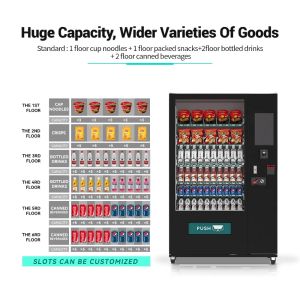 Outdoor Auto Snack Bottled Water Beer Cold Drink Vending Machine Factory