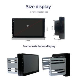 Built-in Wireless CarPlay 7 Inch Touch Screen USB AUX BT Double Din Car Radio