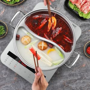 New Arrival 28cm Hot Pot Multi-user Hotpot Induction Soup Pot 304 Stainless